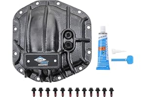 Spicer 10040651 Nodular Iron Rear Dana 44 and AdvanTEK Differential Cover Compatible with Select Wrangler JL - Gray