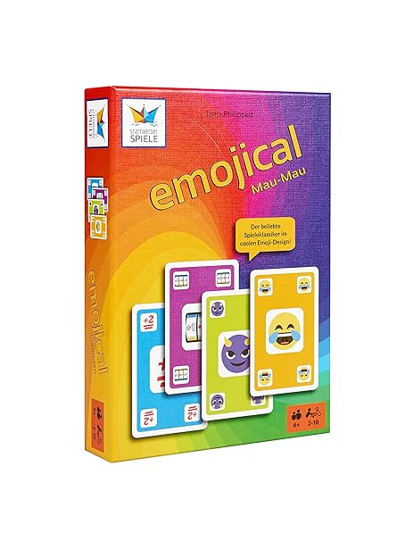 Starnberger Spiele 86045 - Emojical Mau-Mau - Spaßiges Kartenspiel für die ganze Familie - Geschenkidee für Emoji-Fans / Teen