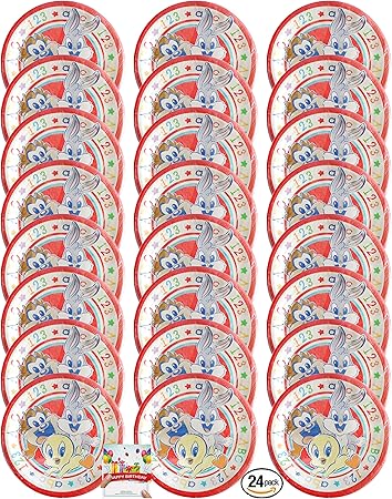 Amazon Com Looney Tunes Party Supplies Birthday Plates Bundle