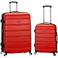 Rockland Melbourne Hardside Expandable Luggage with Spinner Wheels, RED, 2 Piece (20/28)