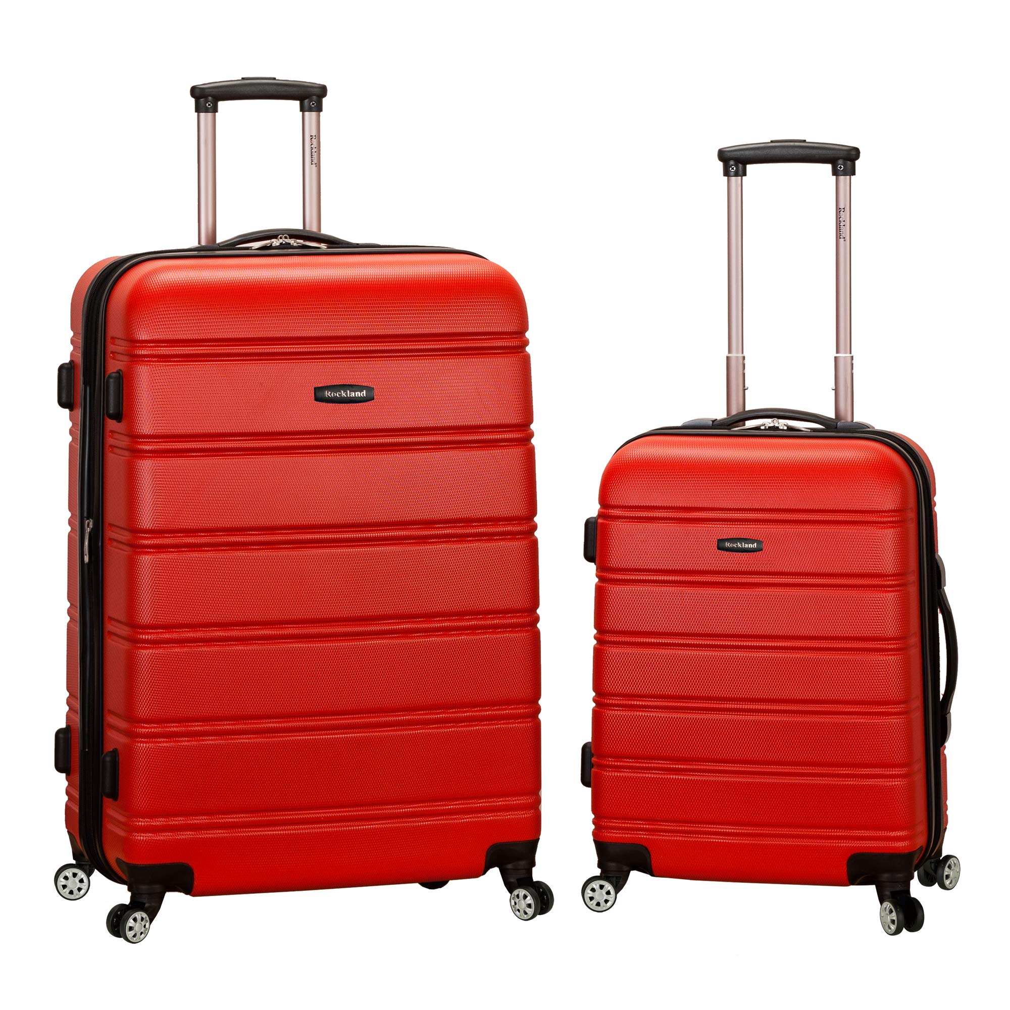 Rockland Luggage 20 Inch 28 Inch 2 Piece Expandable Spinner Set, Red, One Size