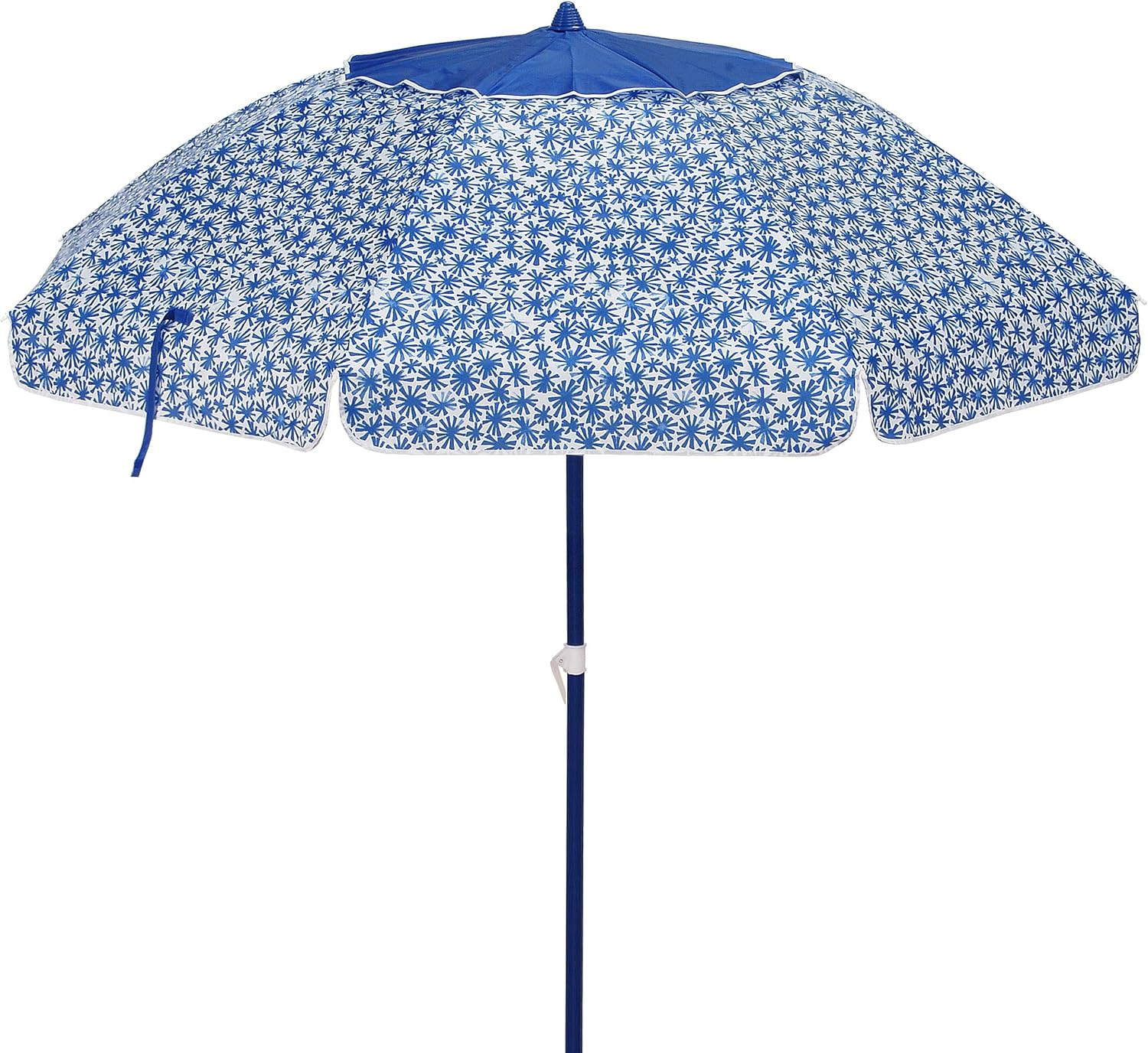 Amazon Com National Outdoor Living Blue Floral Beach Umbrella 7 Ft Garden Outdoor