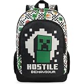 Get Trend Minecraft Kids Backpack, Lightweight 18 inch Creeper Book Bag with Padded Straps for Travel School Bag Gamer Gifts
