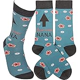 Primitives by Kathy Novelty Socks, Colorful Woven Design with coordinating Awesome Nana sentiment/Christmas/Birthday/Grandparents Day/Cotton, nylon, spandex. One size fits most, LOL Collection