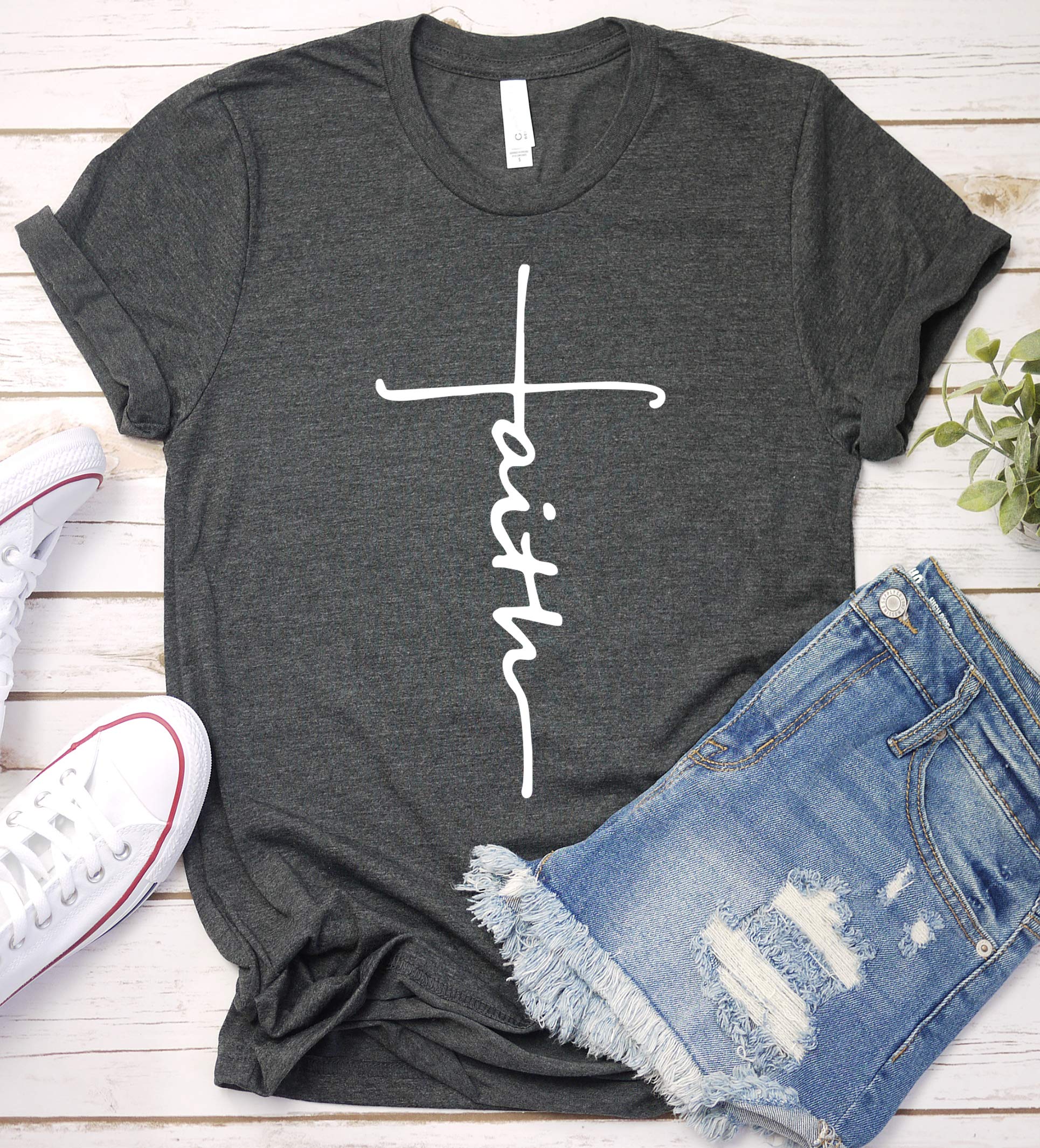 Faith T Shirt Faith Cross Religious Stellanovelty