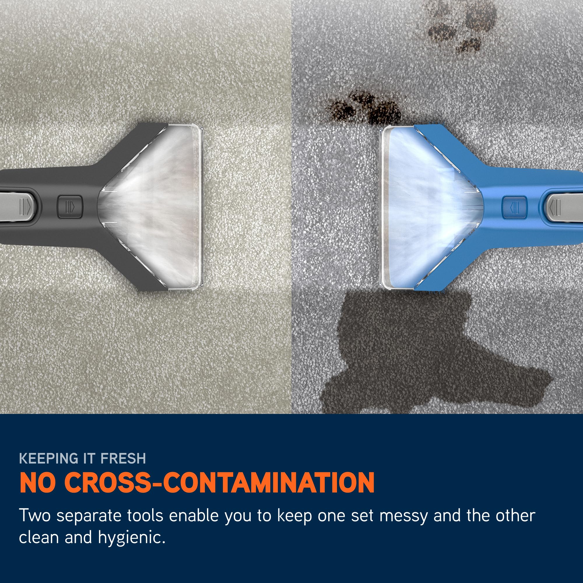 Vax SpotWash Duo Spot Cleaner, Upholstery, Sofa, Stairs, Rug, Stain Cleaning Small Handheld Shampooer Machine, Solution and Tool for Home, Car, Pets with Self-Clean, 380W, 3.89kg, Grey/Blue, CDCW-CSXA