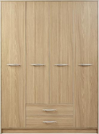Tesco Kimpton 4 Door 2 Drawer Wardrobe Oak Effect Amazon Co Uk