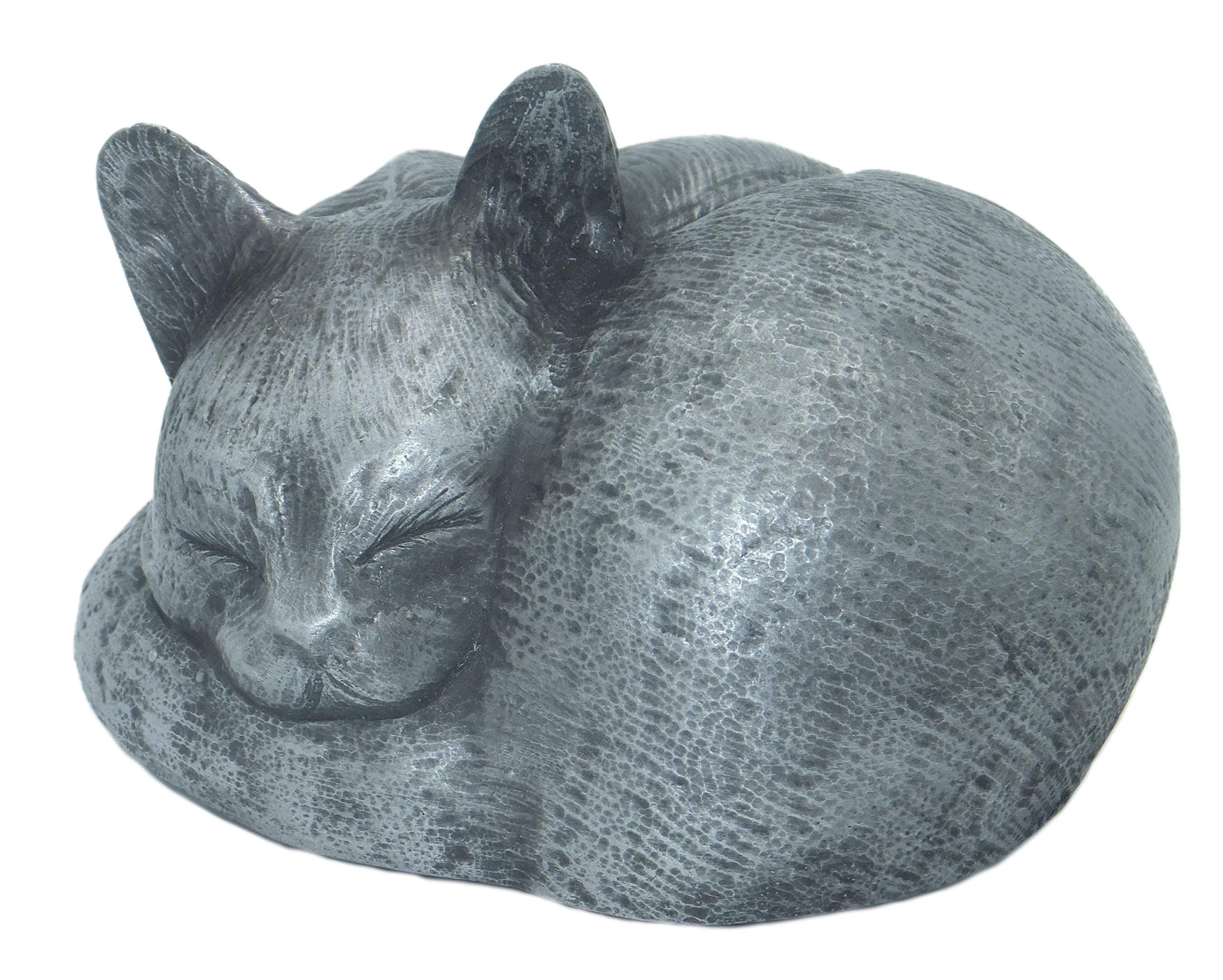 Rainbowbridge At Peace Cat Urn For Ashes - Handcrafted Cat Memorial - Pet Urn Suitable for Indoor & Outdoor Use