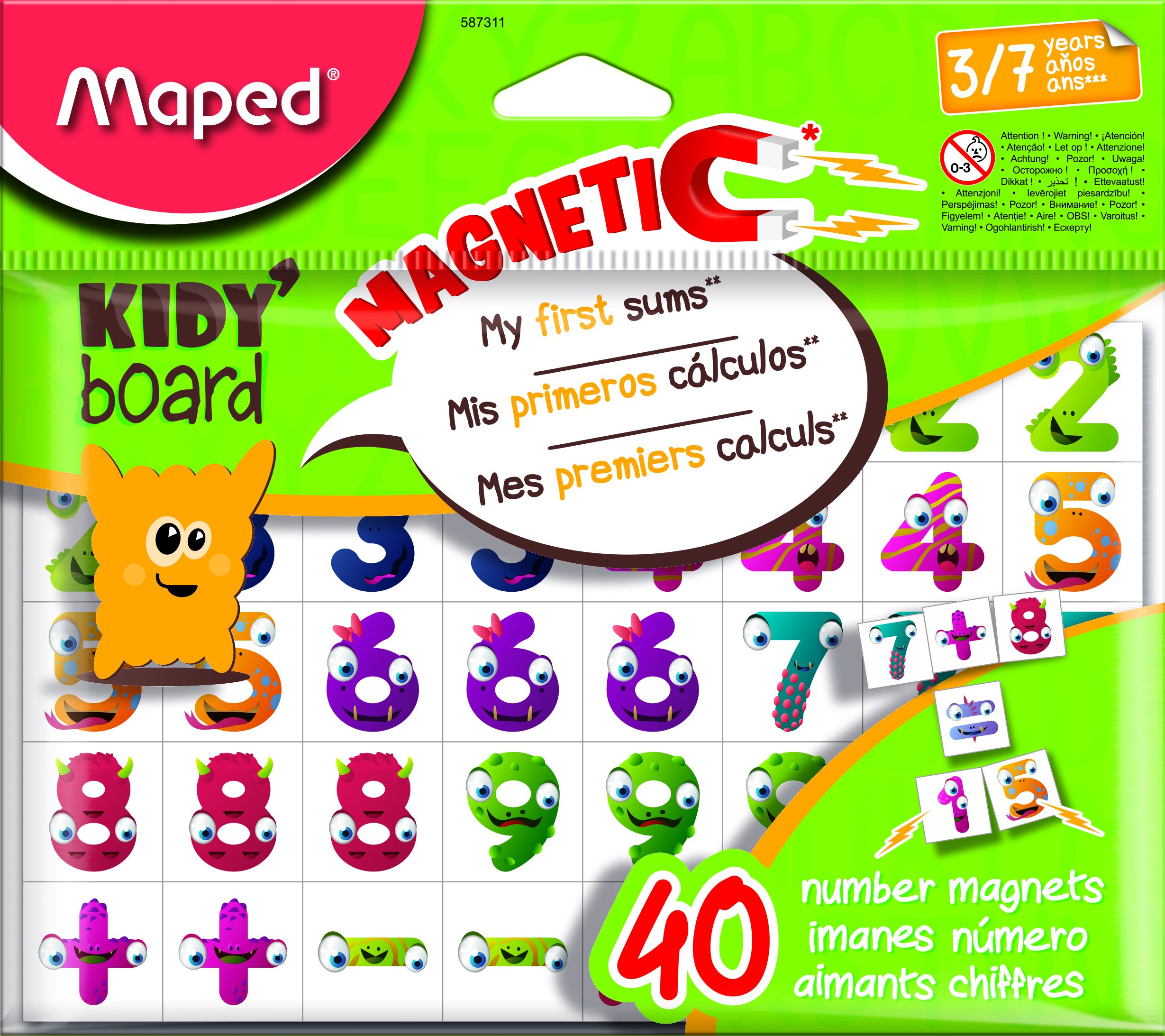 Maped Kidy Board M587311 Fancy 40 Magnets Numbers