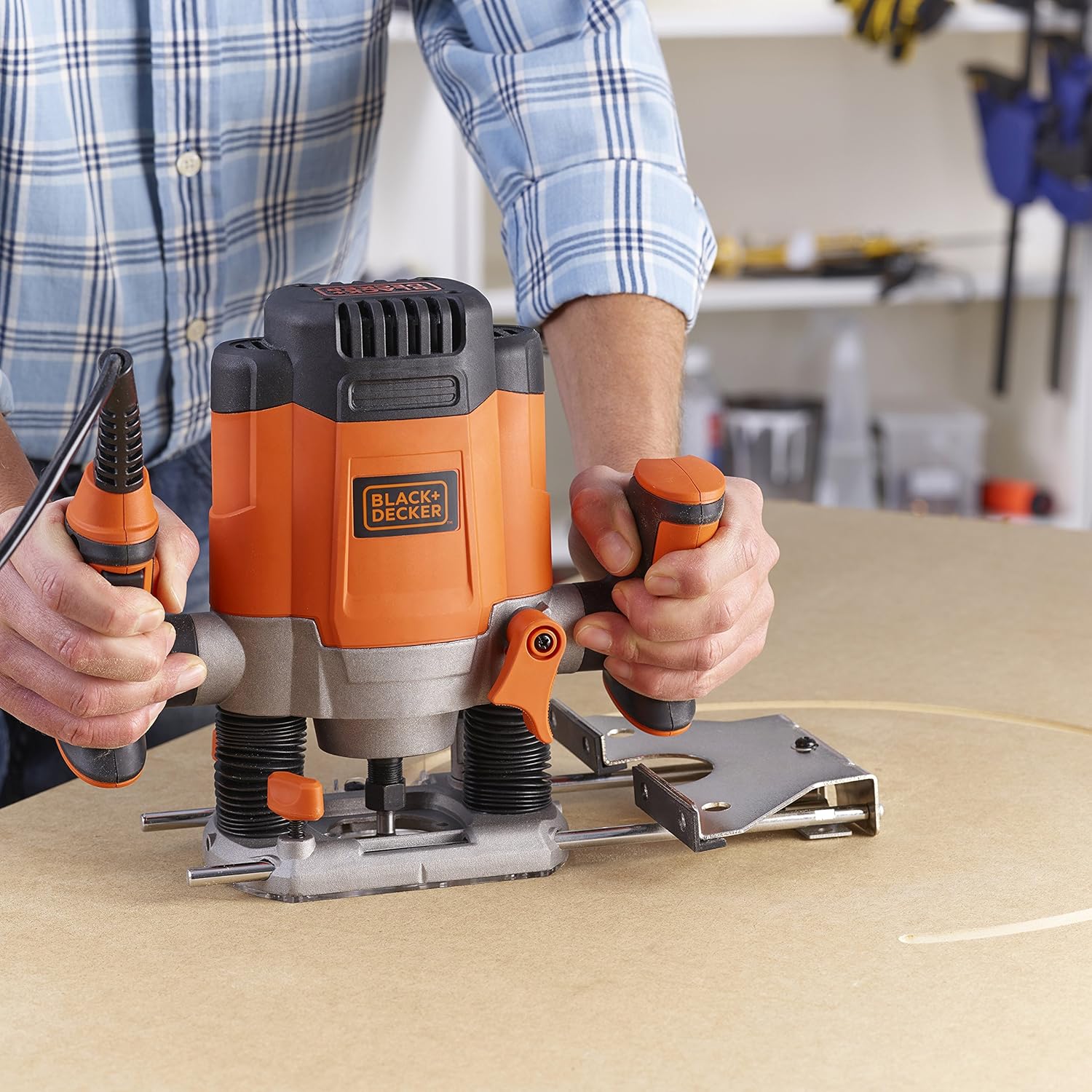 BLACK + DECKER KW1200EKA-QS KW1200EKA-QS-1.2000W Milling Machine with Accessories and case, 1200 W, Orange - Image 5