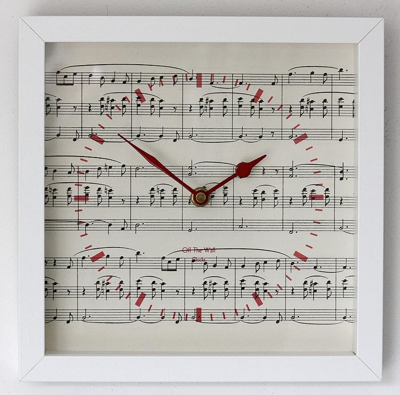 NEW 25cm Modern Music Wall Clock Instrument White Christmas Gift