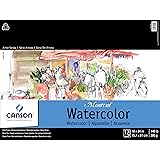 CANSON Artist Series Montval Watercolor Pad, Cold Press Acid Free French Paper, Fold Over, 140 Pound, 18 x 24 Inch, 12 Sheets
