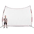 Rukket XL 16x10ft Barricade Backstop Net, Indoor and Outdoor Lacrosse, Basketball, Soccer, Field Hockey, Baseball, Softball Barrier Netting for Backyard, Park, and Residential Use