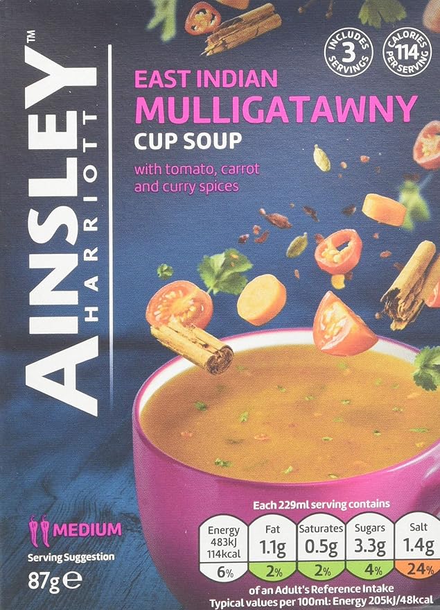 Ainsley Harriott East Indian Mulligatawny Cup Soup, 87 g, Pack of 12