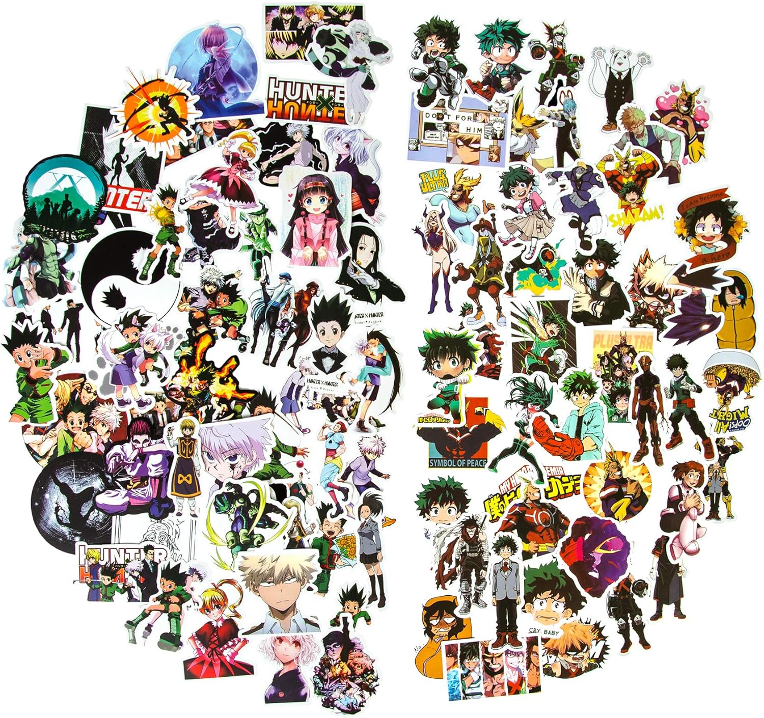 amazoncom 100pcs anime stickers mixed hunter x hunter stickers my