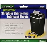 Nuova SP12 Shredder Sharpening & Lubricant Sheets, 12 Count