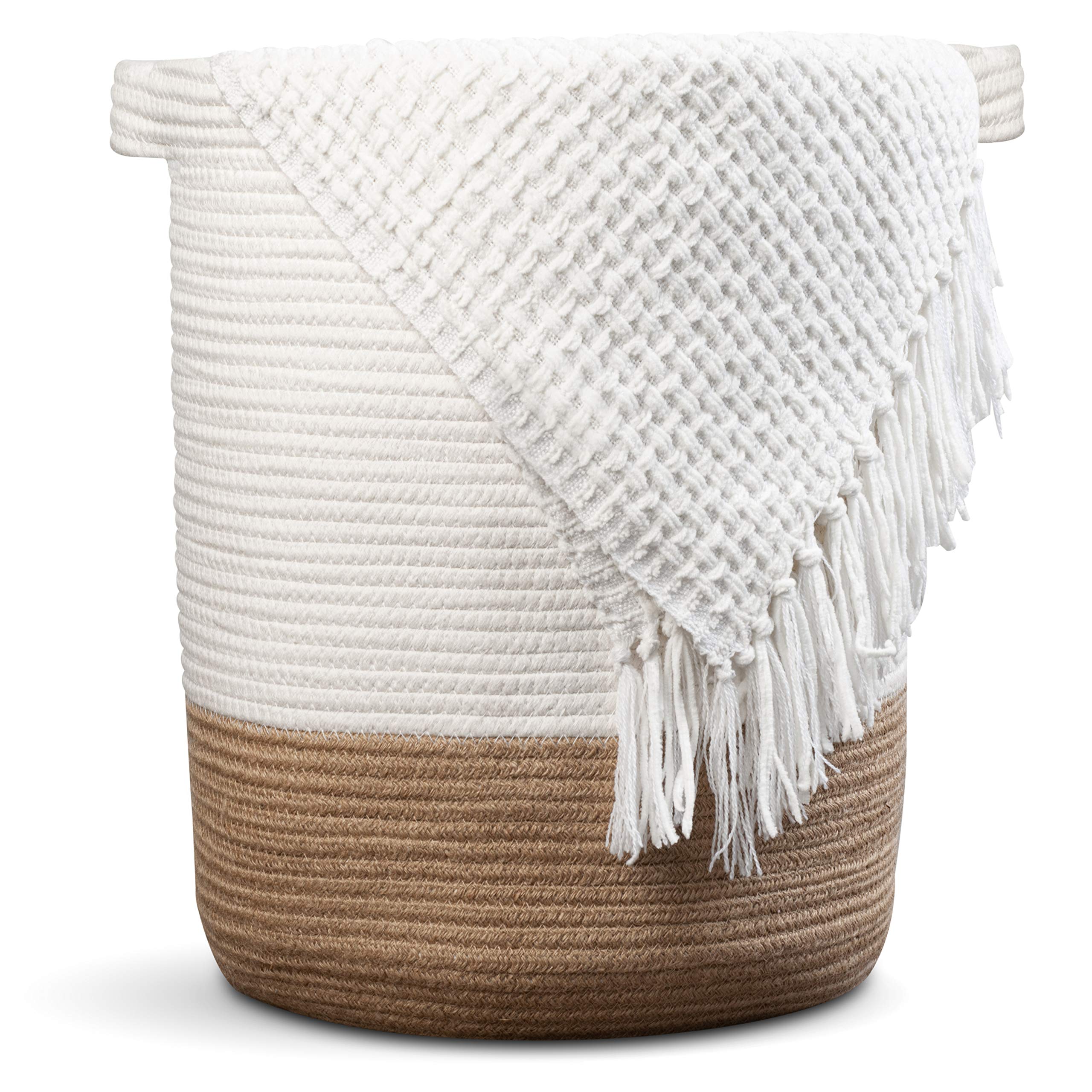 Buy Extra Large Woven Storage Baskets 18" x 16" Decorative Blanket
