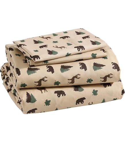 Lenzuola King Size 4 Pezzi Northwest Realtree Edge - Camouflage Da Caccia Per Letto Matrimoniale