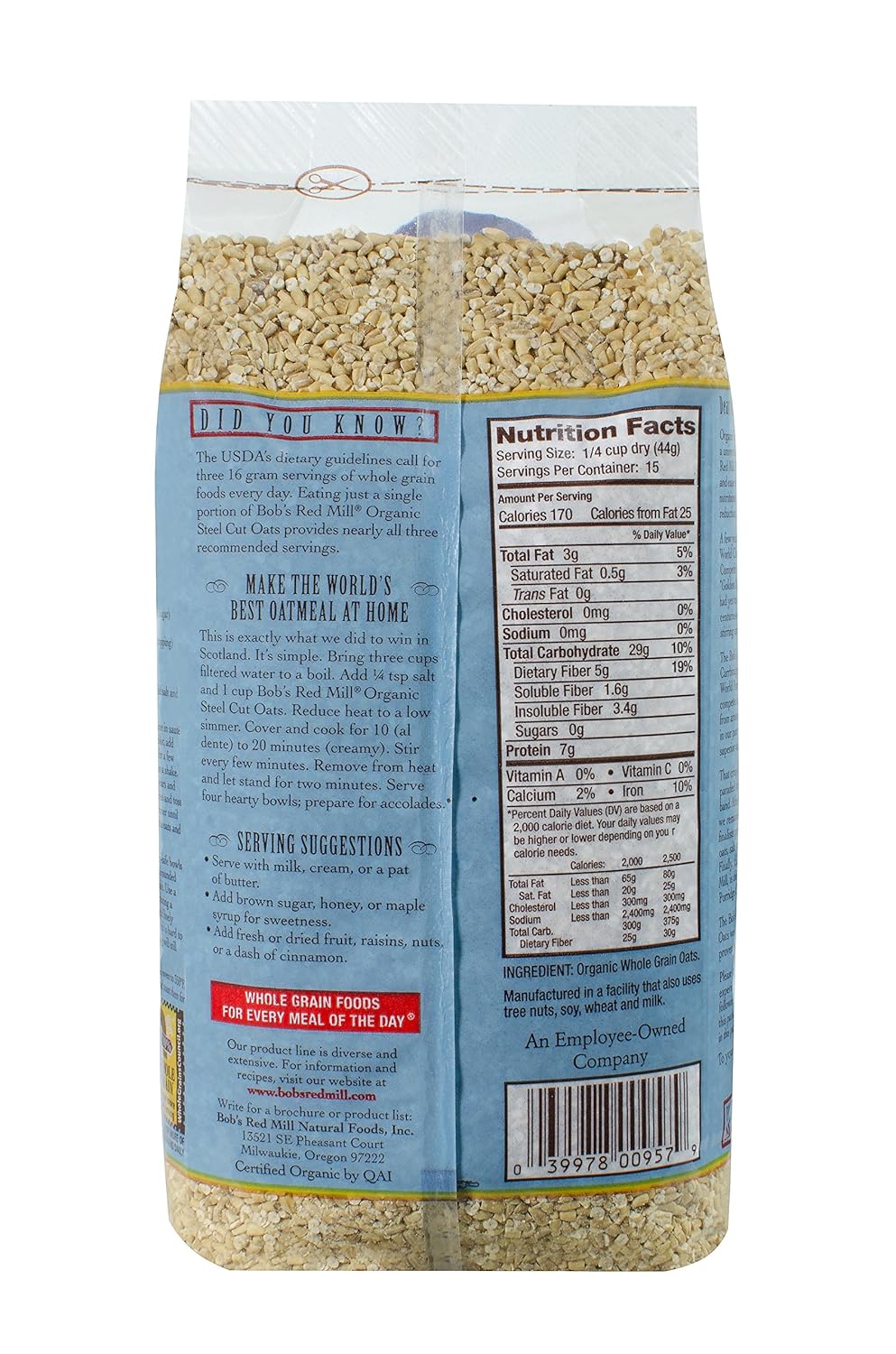 Steel Cut Oats Nutrition Runners High Nutrition