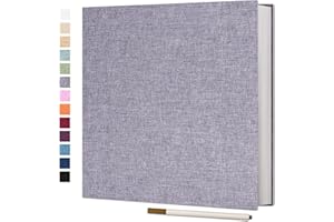 Vienrose Large Photo Album Self Adhesive for 4x6 5x7 8x10 Pictures Scrapbook Album DIY Scrap Book 40 Sticky Pages with A Metallic Pen Grey