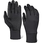 Tough Outdoors Running Gloves for Men & Women - Winter Liners & Touchscreen - Lightweight & Hiking Gloves