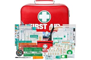 General Medi 2-in-1 First Aid Kit (215 Piece Set) + 43 Piece Mini First Aid Kit -Includes Ice(Cold) Pack, Moleskin Pad and Emergency Blanket for Travel, Home, Office, Car, Workplace