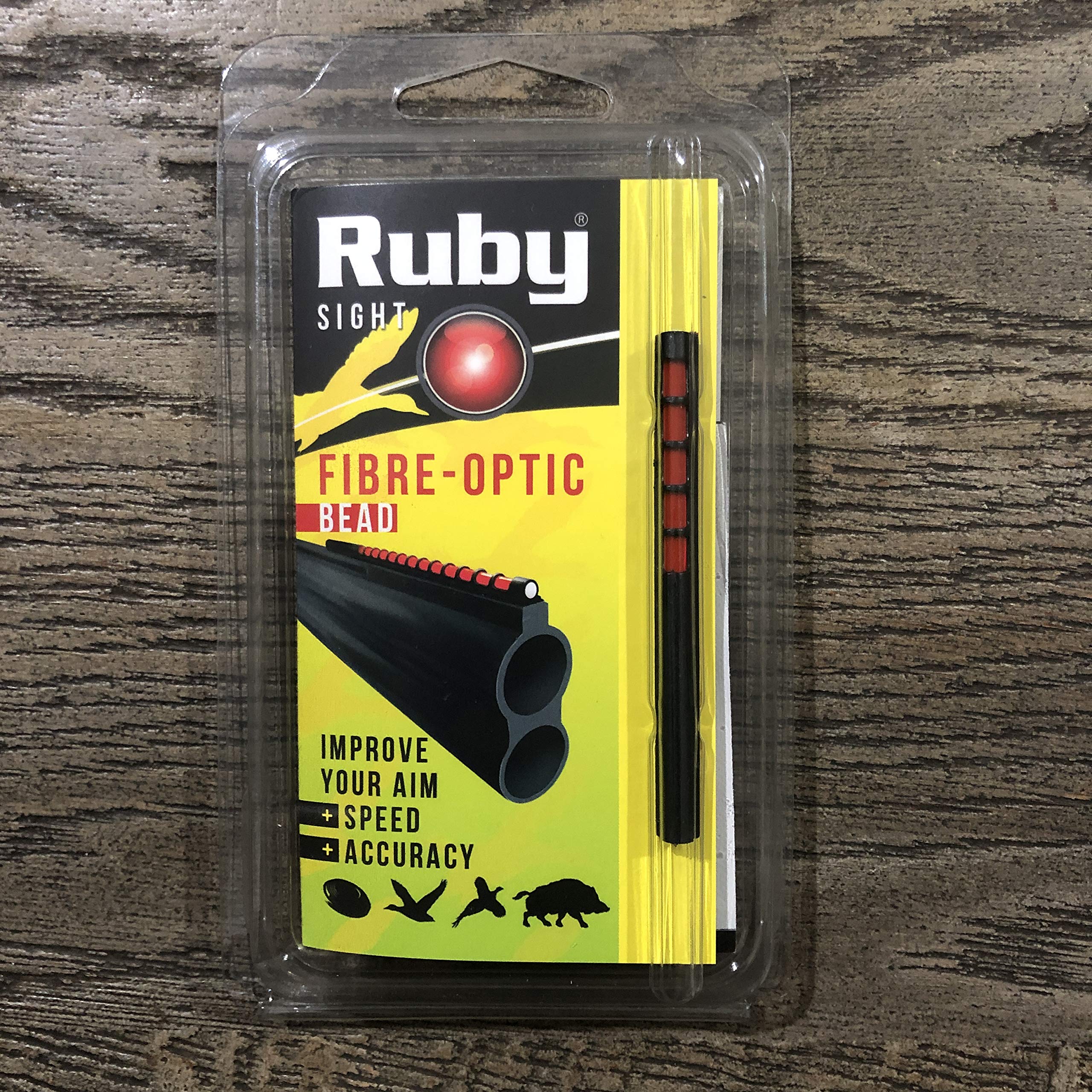 RUBY FIBRE OPTIC SHOTGUN SIGHT RED BEAD 71MM HUNTING SPORTING