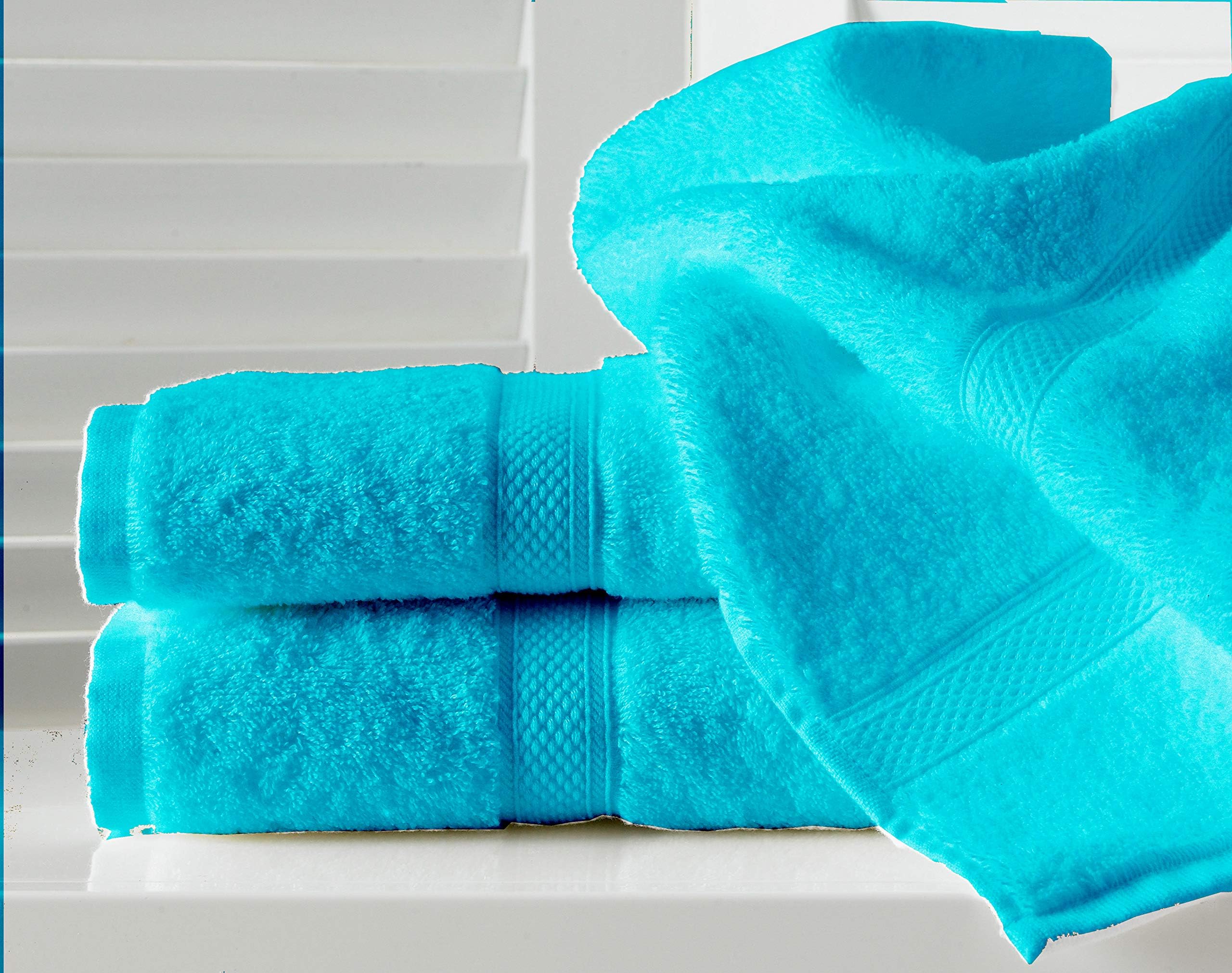 MBS Pack of 2 Super Jumbo Bath Sheets Combed Towels Extra Large 100 x 180 cm Teal