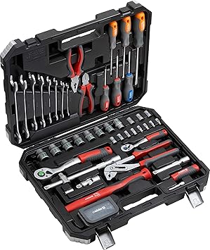 Meister Werkzeugkoffer 76-teilig - Werkzeug-Set - Für Haushalt, Garage & Werkstatt / Profi Werkzeugkoffer befüllt / Werkzeugk