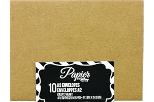 Hilroy Papier Colored Invitation Envelopes, Size A2, Pack of 10, Kraft (32050)