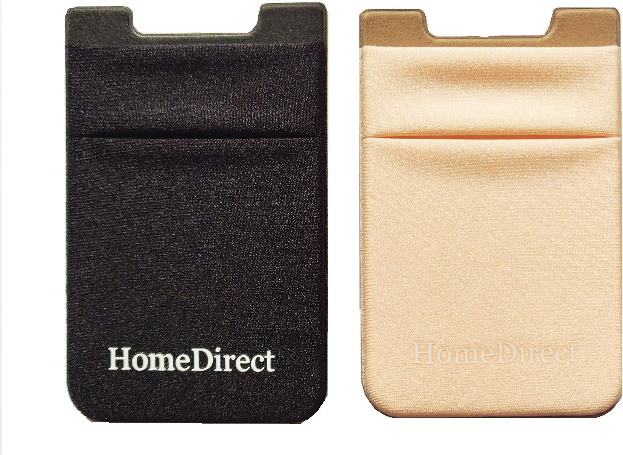 HomeDirect Lycar Smart 2 Pocket Functioning as Card Holder for Back of iPhone, Android, All Smartphone and for Metal Card Holder Pack of 2 (Black Muskmelon)