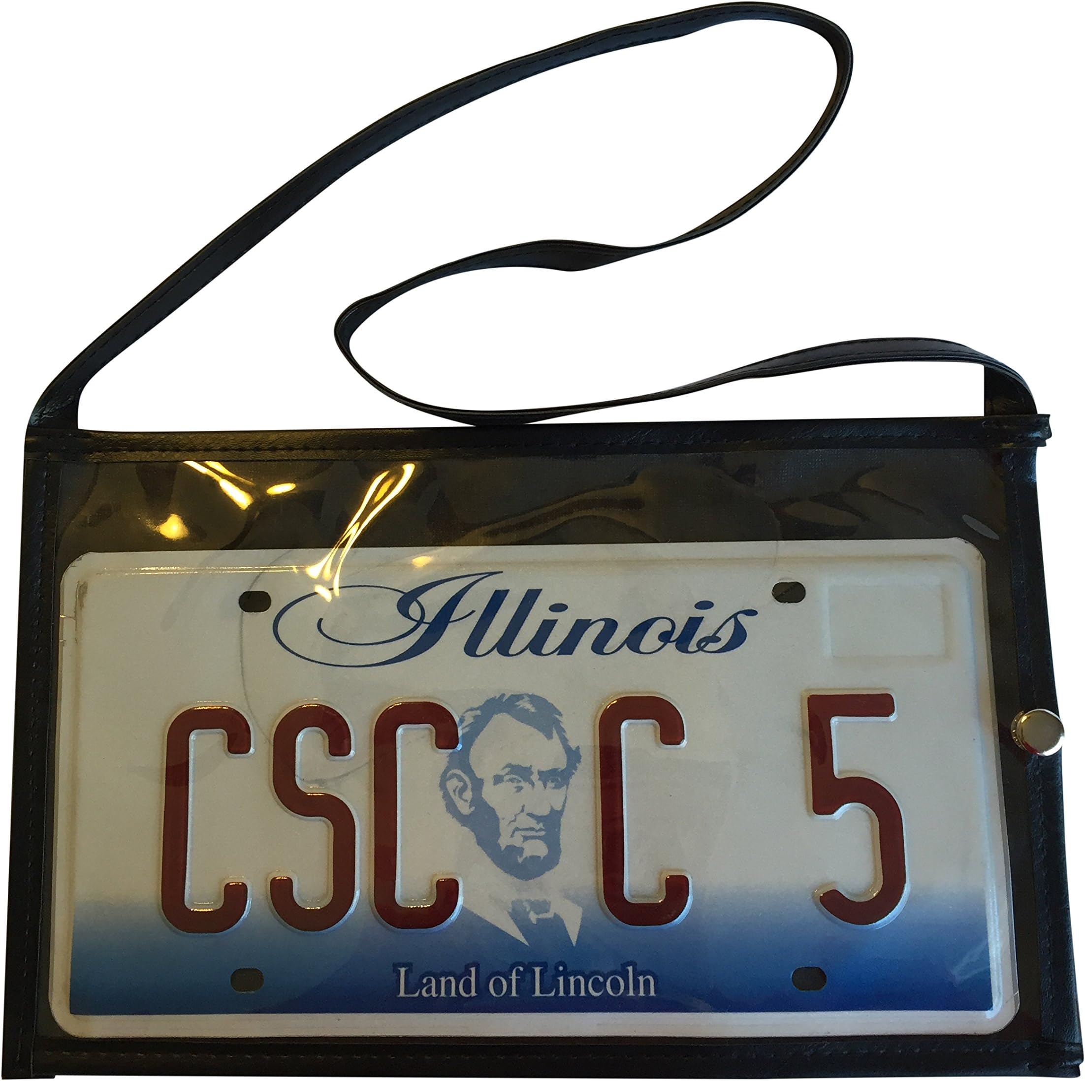 Vinyl Dealer License Plate Holder with Straps test drive tag magnetic magnet alternative