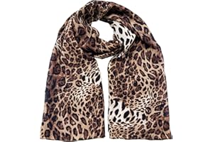Eohak Womens Leopard Print Shawl Scarf - Lightweight Wrap Scarves Shawl Cheetah Scarves for Spring Summer Season