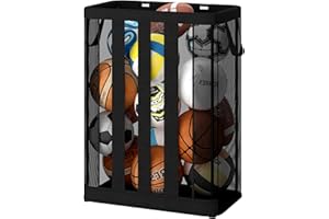 STO STO Ball Storage Basket, Wall-Mounted or Freestanding Garage Ball Organizer Holder, Holds up to 15 Balls, Sports Equipmen