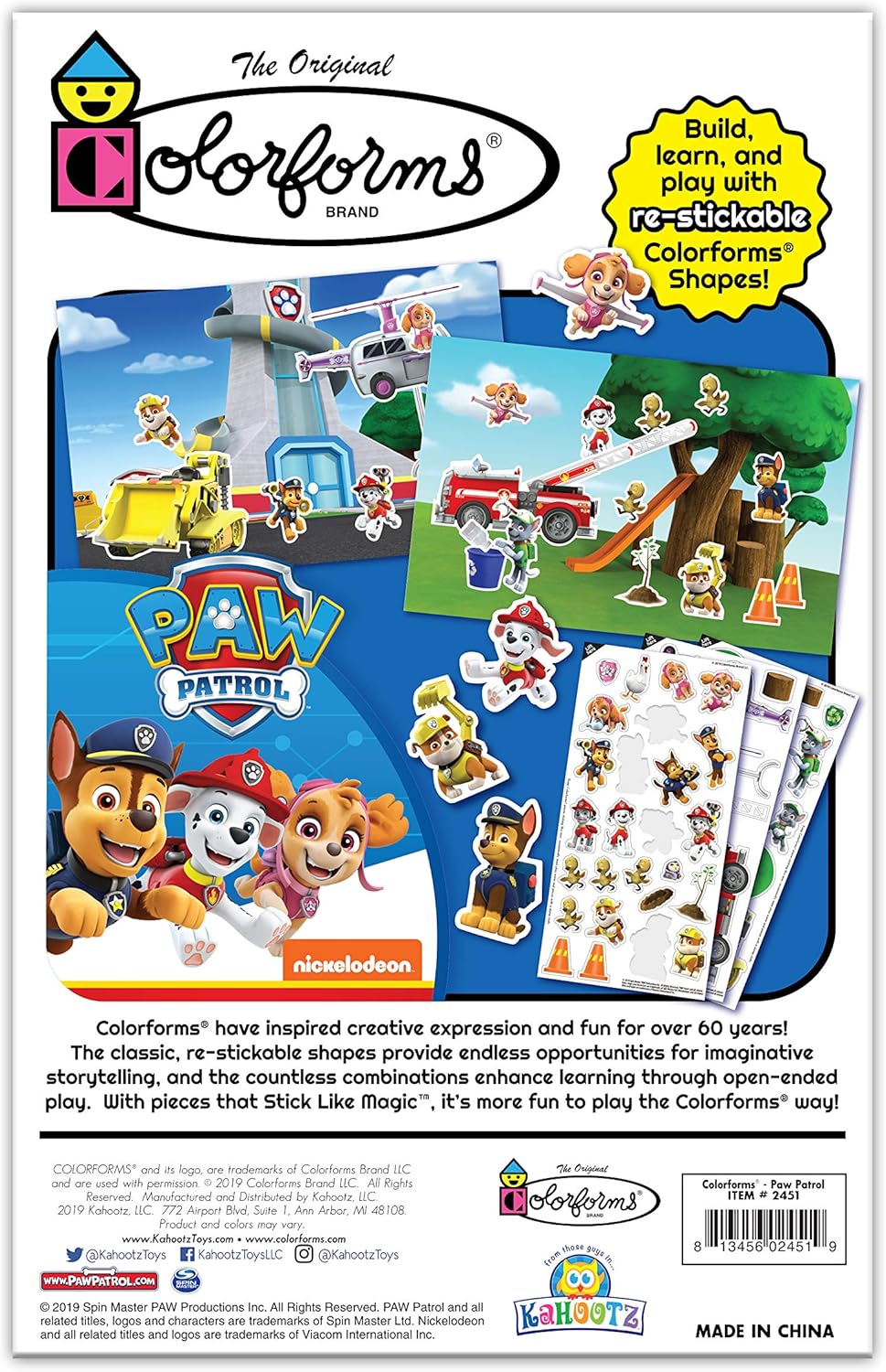 colorforms paw patrol