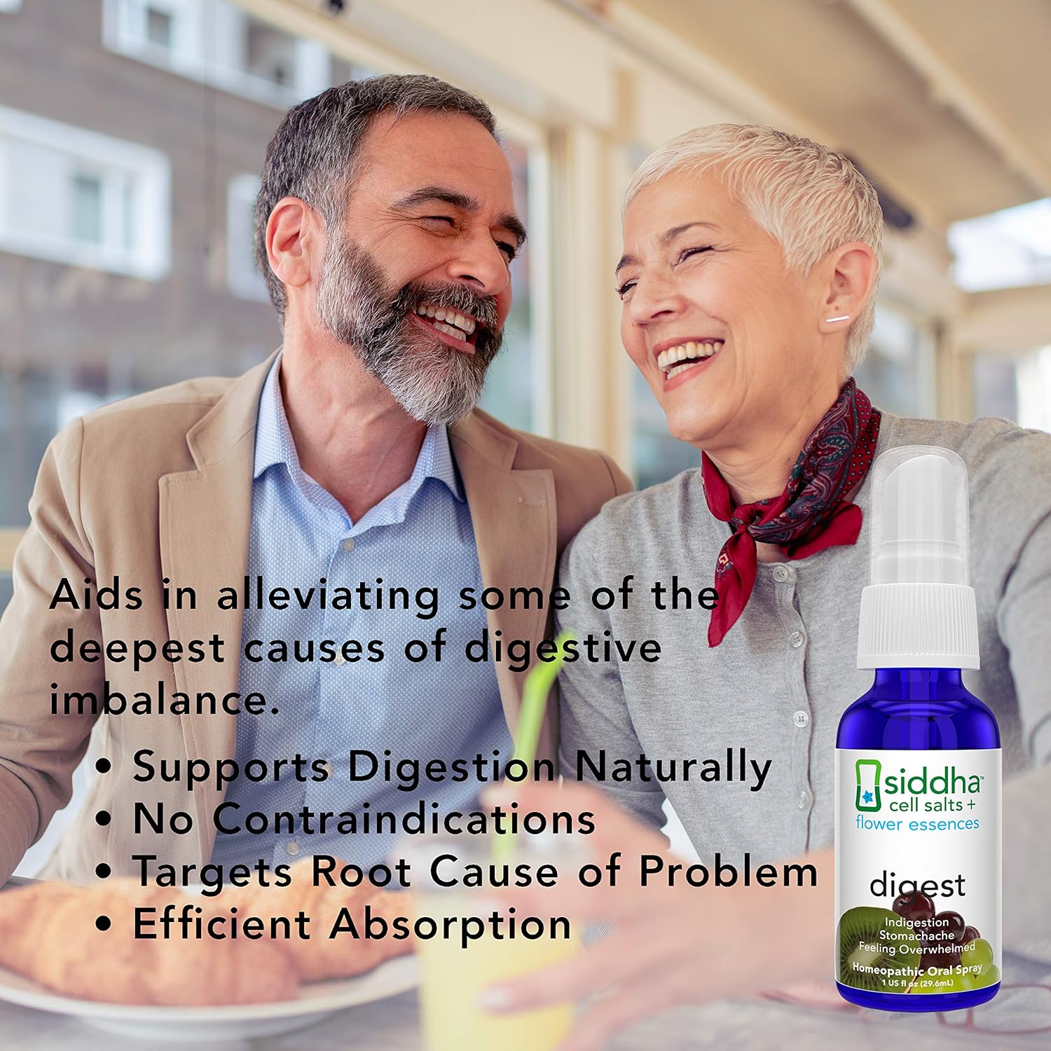 Siddha Remedies Digest Spray for Indigestion Heartburn Stomachache Abnormal Appetite Nausea | 100% Natural Plant Based Homeopathic Remedy with Cell Salts and Flower Essences | No Alcohol No Sugar: Health & Personal Care