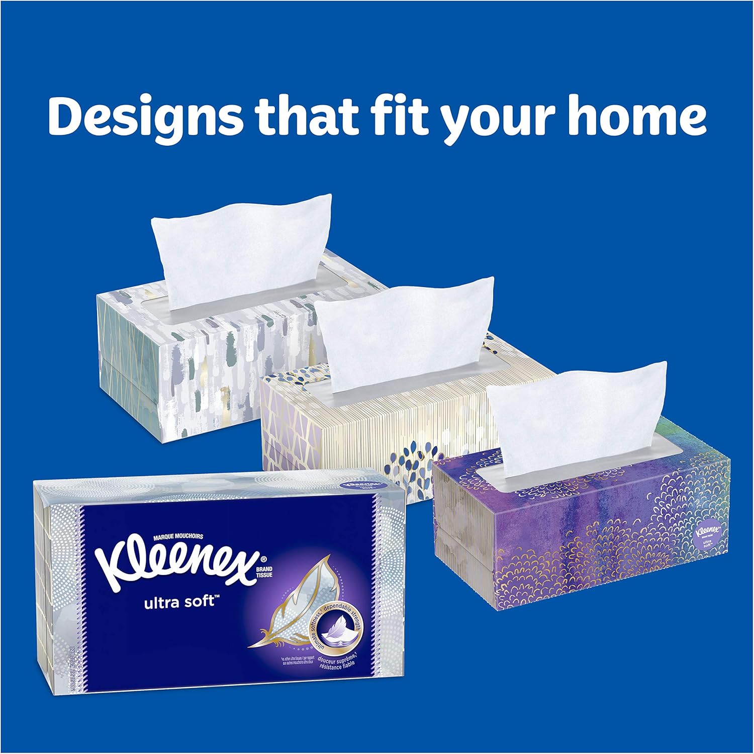 Kleenex Expressions Ultra Soft Facial Tissues, 18 Cube Boxes, 65 Tissues per Box (1,170 Tissues Total): Health & Personal Care