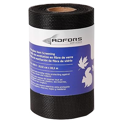 ADFORS Vent Mesh, 8 "x 100 ', houtskool