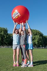 Wicked Mega Bounce XL Giant Inflatable Ball 80cm 2.51m Circumference + Pump view 6