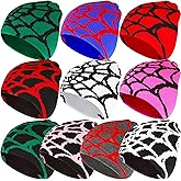 10 Pcs Y2k Beanies Winter Spider Web Beanie Casual Knitted Hat Soft Cap for Men Women Warm Outdoor Halloween Multi