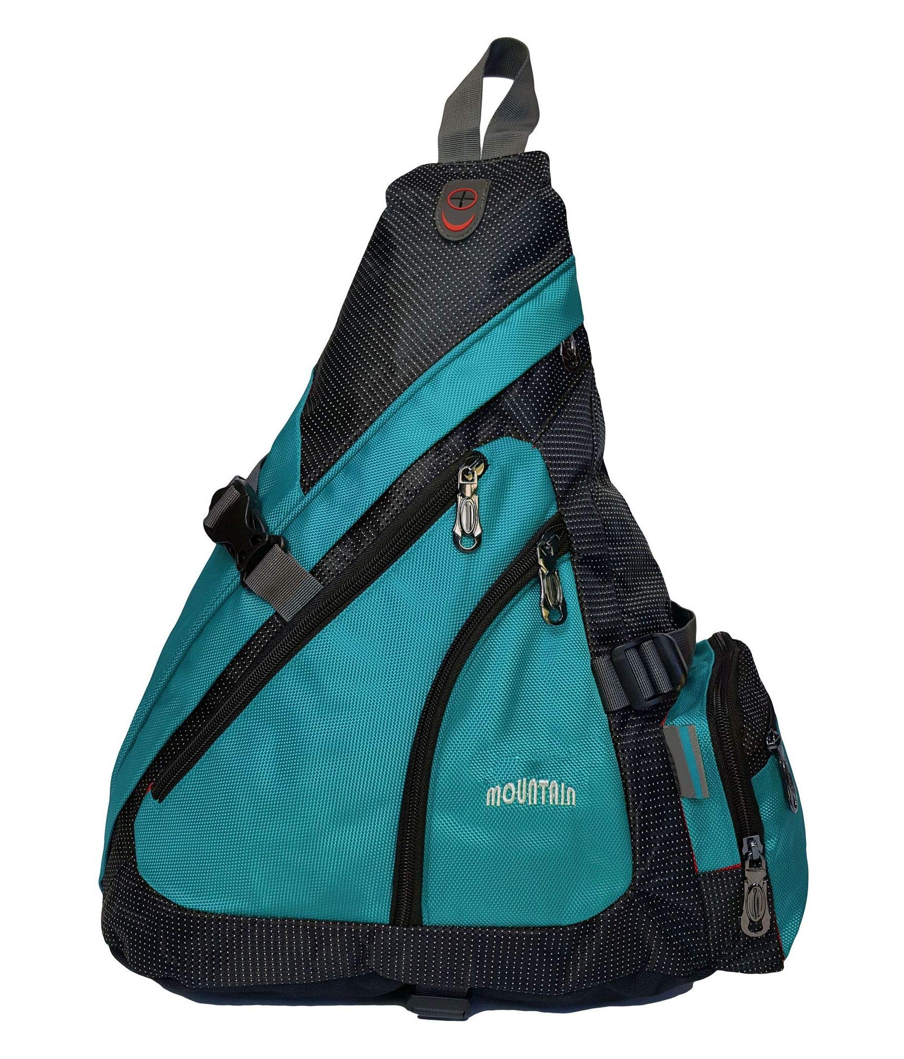 GFM® Mens Monostrap Sling Backpack for Cycling, Bike, Biking, Gym (S2-1177-Turquoise) — image 1