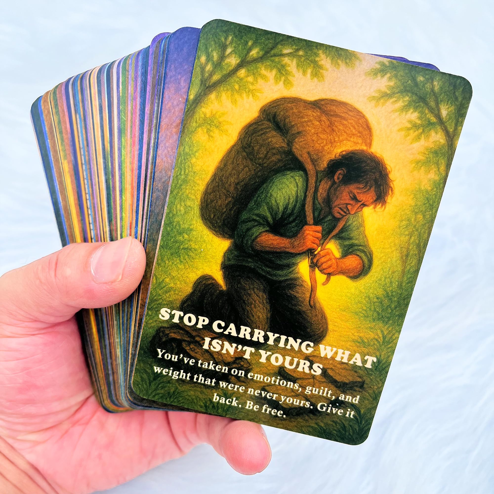 DPEHAKMK Karmic Healing Oracle Cards for Beginners, 75 Shadow Work and Soul Growth Oracle Deck for Releasing Past Wounds, Emotional Healing, Spiritual Awakening and Inner Transformation