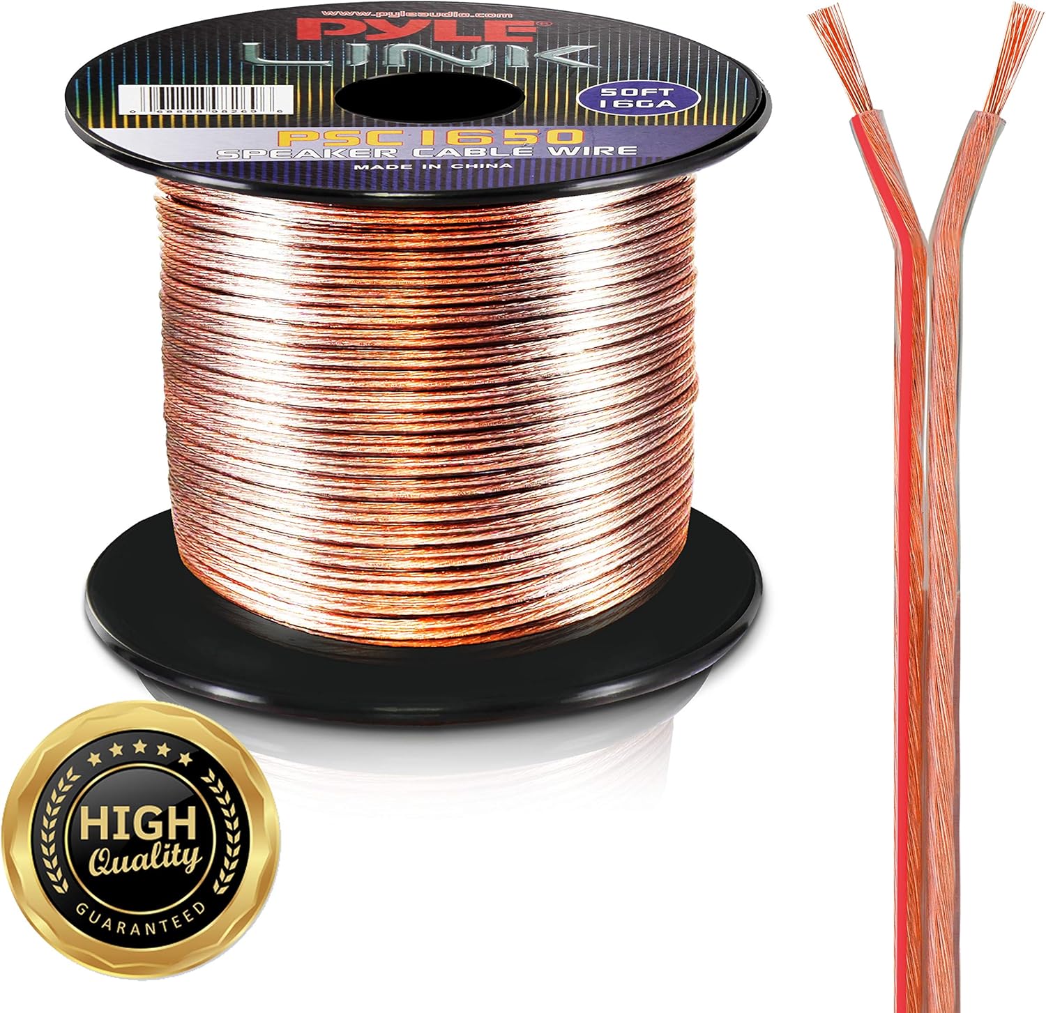 Pyle PSC1850 18-Gauge 50-Feet Spool of Speaker Zip Wire: Car Electronics