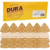 Dura-Gold Premium Triangle Mouse Sanding Sheets Variety Pack - 60, 80, 120, | 180, 240, 320 Grit (4 Each, 24 Total), 6 Hole Pattern Hook &amp; Loop Triangular Shaped Sander Discs, Aluminum Oxide Sandpaper
