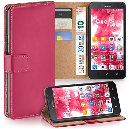 moex Huawei Y625 | Hülle Pink mit Karten-Fach 360° Book Klapp-Hülle Handytasche Kunst-Leder Handyhülle für Huawei Y625 Case F