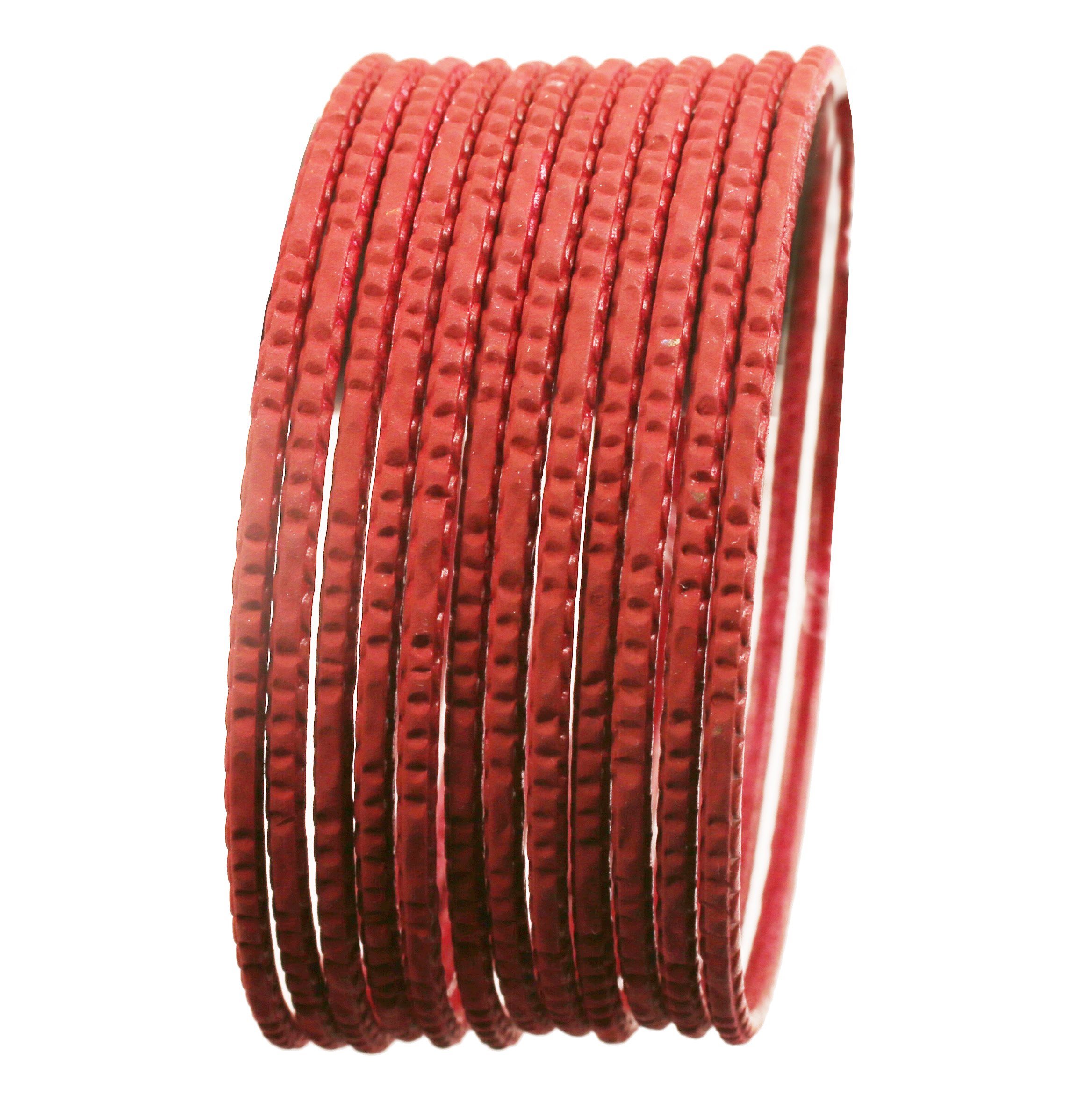 Touchstone New Colorful Dozen Bangle Collection Indian Bollywood Alloy Metal Textured Chocolate Brown Color Charming Thing Bangle Bracelets Set of 12 for Women.