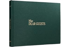 Kunitsa Co. Wedding Guest Book - Blank Sign in Book for Special Occasions, Evergreen Cover