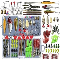 TOPFORT 187/230pcs Fishing Accessories Kit, Including Jig Hooks
