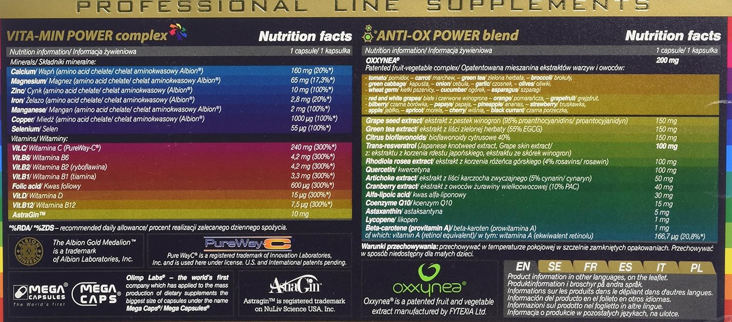 Olimp Gold VITA-MIN anti-OX super sport 60 Capsules, 60 count (Pack of 1) - Image 4