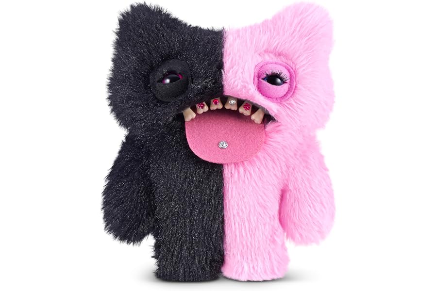Fuggler Baddies Fuggs 9 Inch (Wide Eyed Weirdo) by ZURU | Funny Ugly Monster with signature teeth; soft & huggable collectible plush; for fans & collectors; gift for tweens & teens